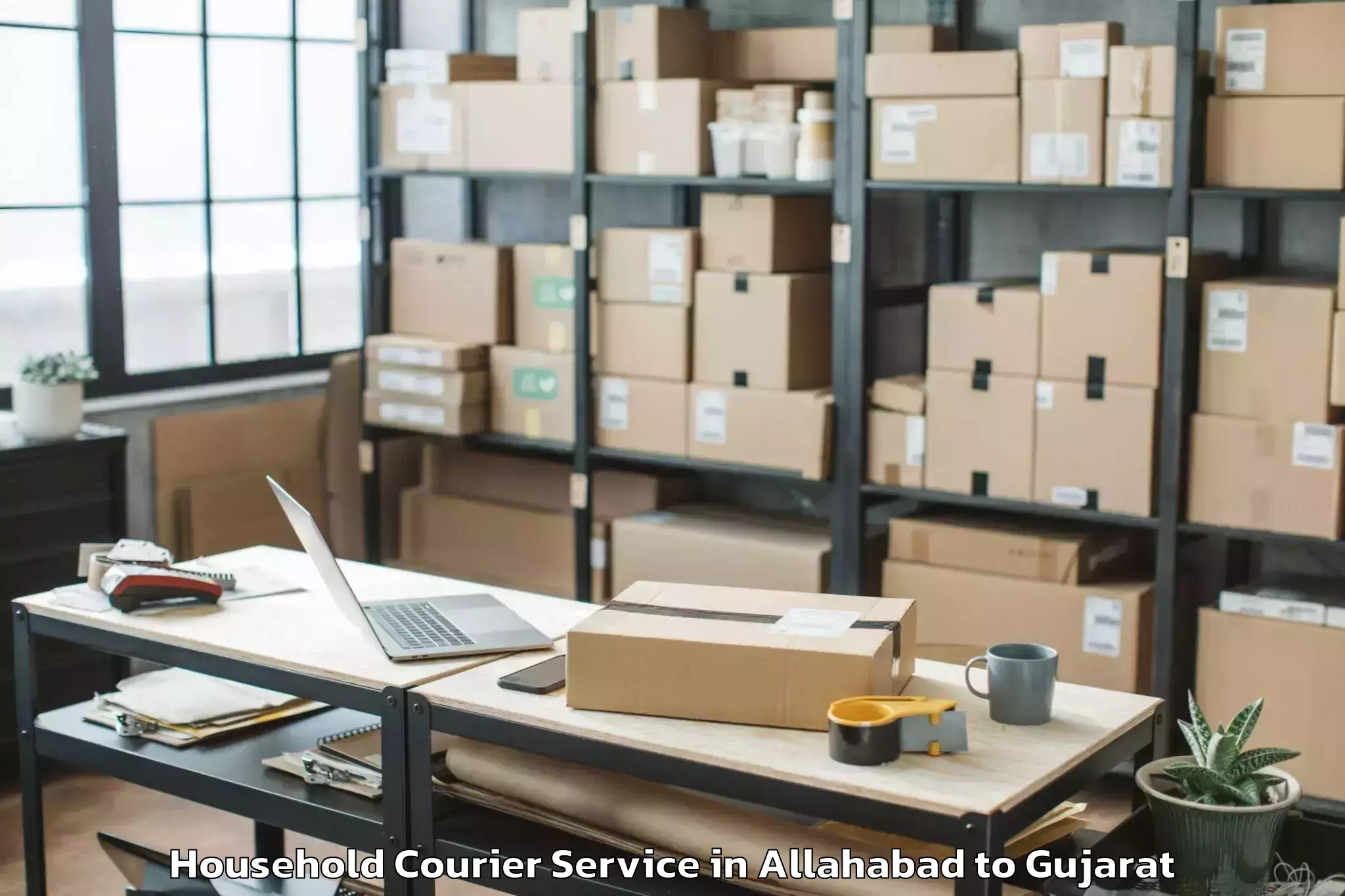 Comprehensive Allahabad to Dhuvaran Household Courier